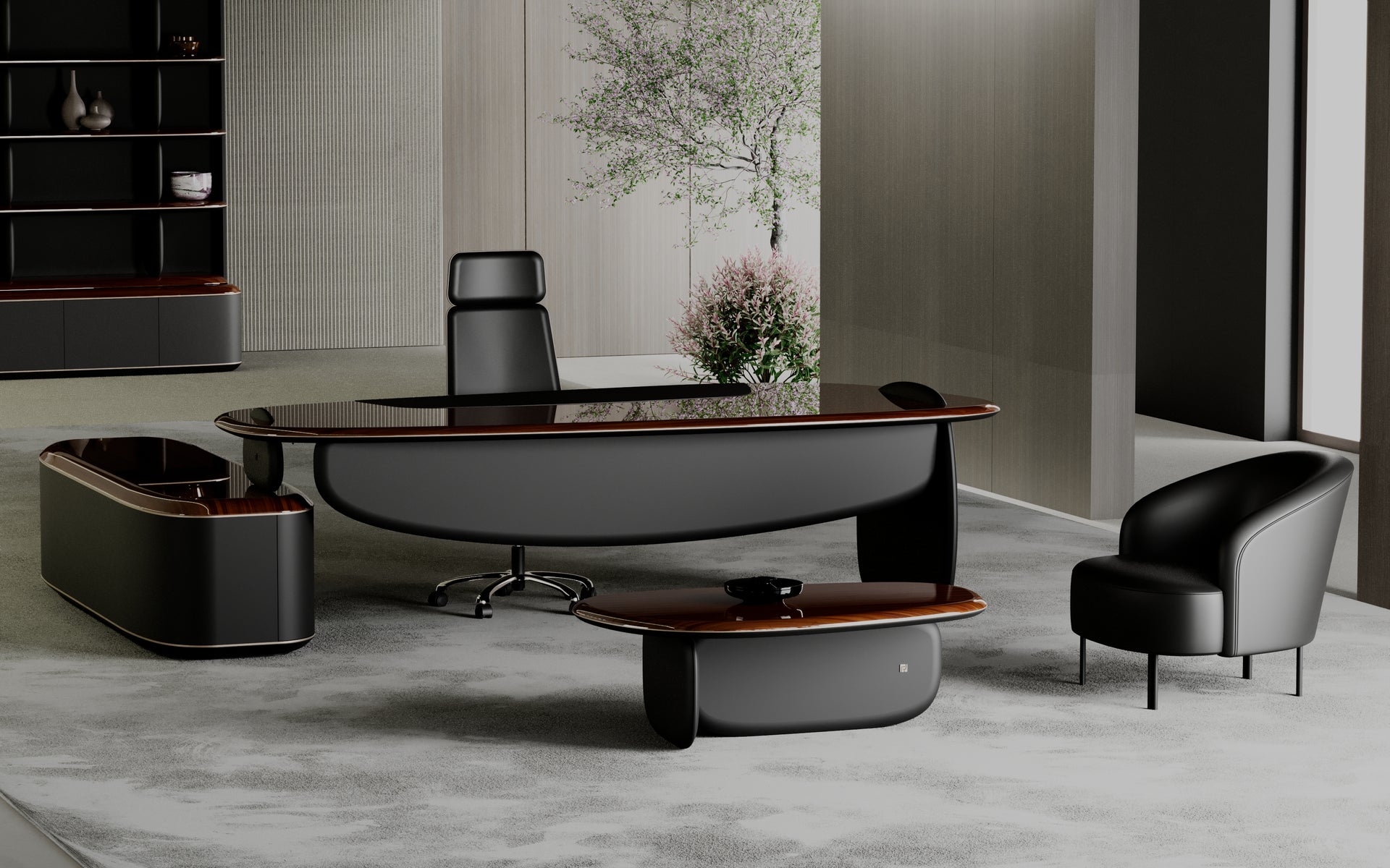Stone Executive Office Furniture Set